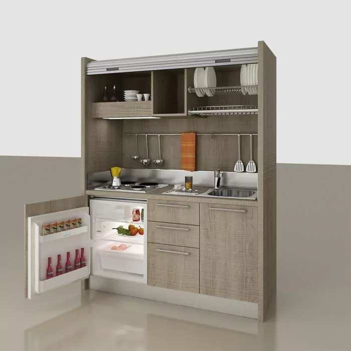 teugels krassen delicatesse Spazio Mini keuken met kookveld | 158cm| Kitchenettesdirect